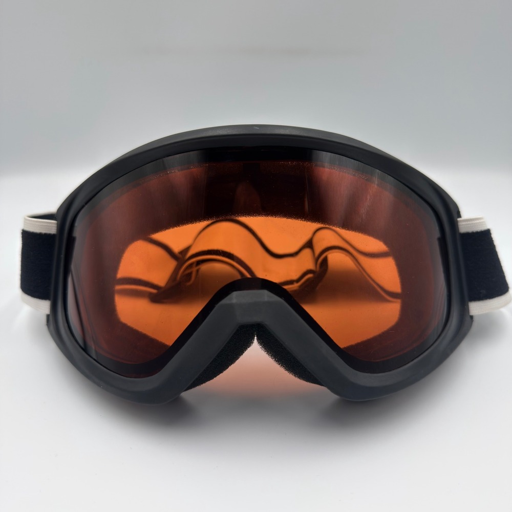 Gordini Snow Goggles Black Frame Orange Tint Ski Snowboard Adjustable Strap